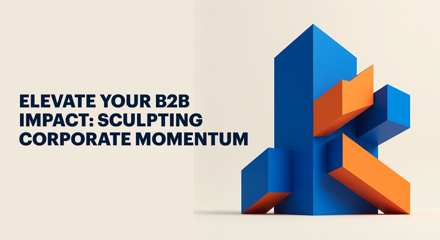 3D professional buildings and geometric shapes representing B2B brand imagery