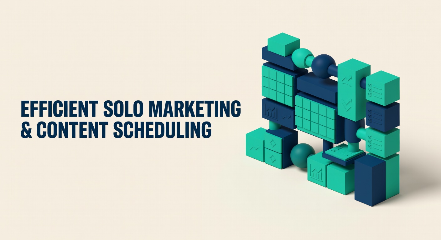 3D calendar with content blocks representing solo content planning