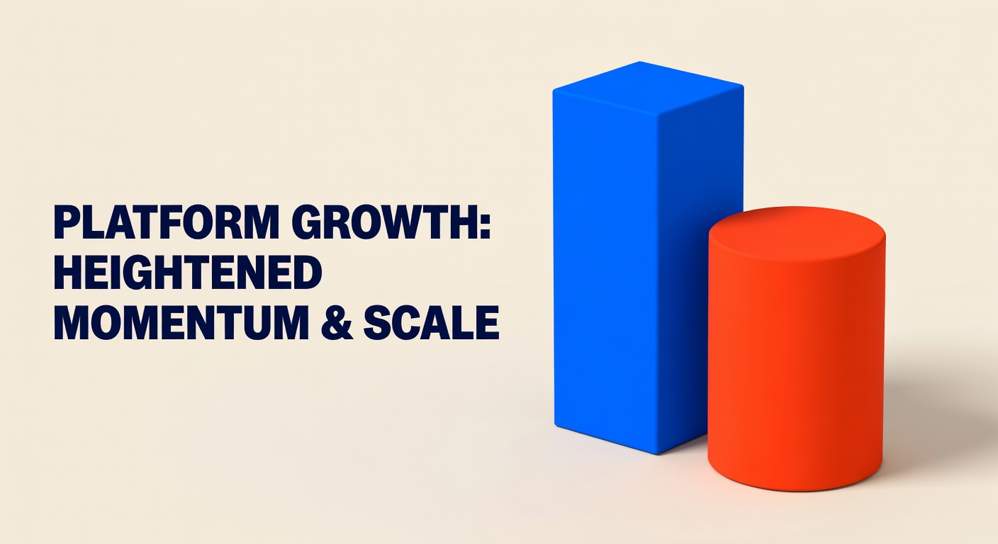 Two 3D platform pillars representing Twitter and LinkedIn side by side