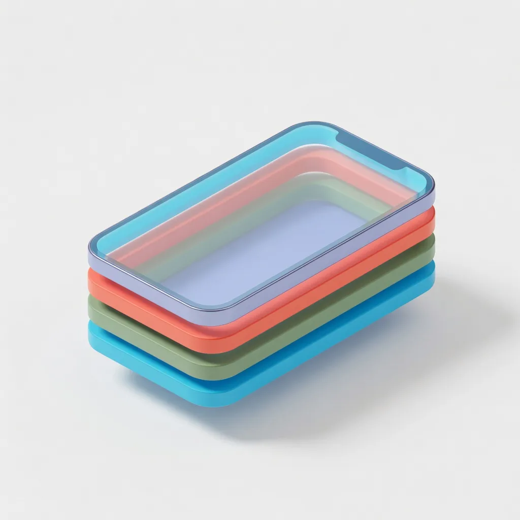 3D smartphone icon with glossy metallic finish