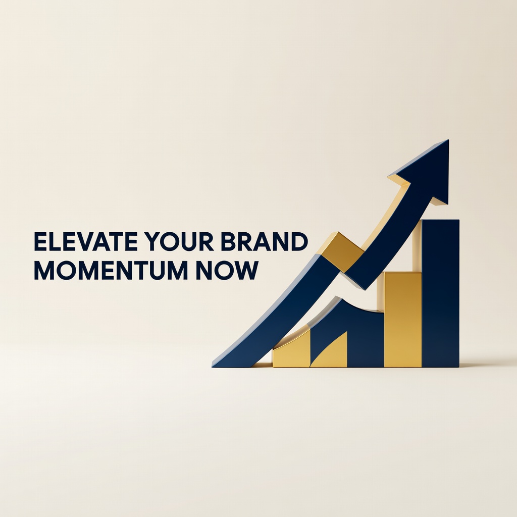 Professional announcement social media graphic with navy and gold