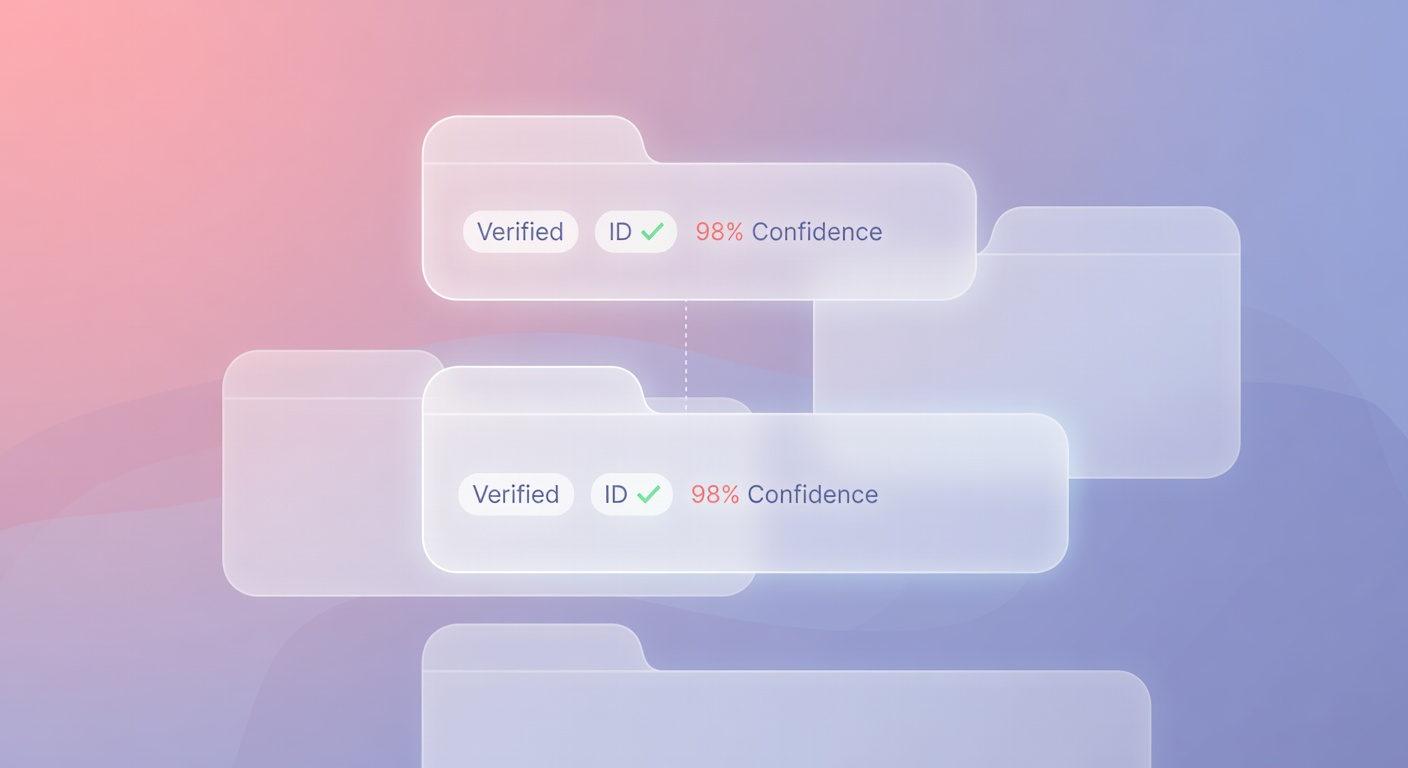 Glassmorphism UI design with frosted glass panels on gradient background